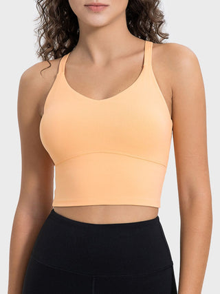 Shop Sherbet Millennia Crisscross Round Neck Active Tank - High-Quality U.S. Made Women’s Fashion with Free & Fast Shipping