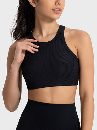 Shop Millennia Wide Strap Cropped Sport Tank - High-Quality U.S. Made Women’s Fashion with Free & Fast Shipping