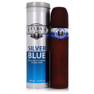 Shop Cuba Silver Blue Eau De Toilette Spray By Fragluxe - High-Quality U.S. Made Women’s Fashion with Free & Fast Shipping