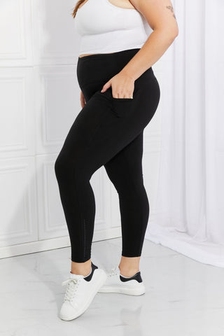 Shop Leggings Depot Full Size Strengthen and Lengthen Reflective Dot Active Leggings - High-Quality U.S. Made Women’s Fashion with Free & Fast Shipping