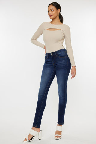 Shop Kancan Mid Rise Gradient Skinny Jeans - High-Quality U.S. Made Women’s Fashion with Free & Fast Shipping