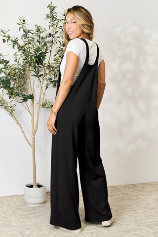 Shop Double Take Full Size Wide Strap Overall with Pockets - High-Quality U.S. Made Women’s Fashion with Free & Fast Shipping