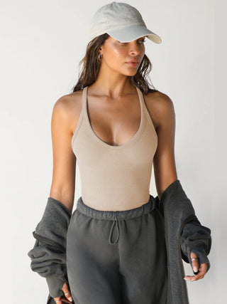 Shop Scoop Neck Wide Strap Tank - High-Quality U.S. Made Women’s Fashion with Free & Fast Shipping