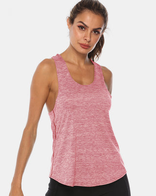 Shop Blush Pink Full Size Scoop Neck Wide Strap Active Tank - High-Quality U.S. Made Women’s Fashion with Free & Fast Shipping