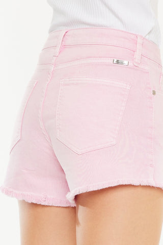 Shop Kancan Raw Hem High Waist Denim Shorts - High-Quality U.S. Made Women’s Fashion with Free & Fast Shipping