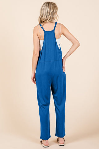 Shop Culture Code Full Size Sleeveless Jumpsuit with Pockets - High-Quality U.S. Made Women’s Fashion with Free & Fast Shipping