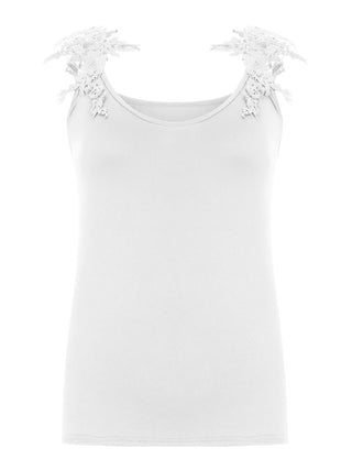 Shop Full Size Lace Detail Scoop Neck Tank - High-Quality U.S. Made Women’s Fashion with Free Fast Shipping