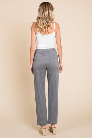 Shop Culture Code Full Size Pin Tuck Detail Slim Pants - High-Quality U.S. Made Women’s Fashion with Free & Fast Shipping