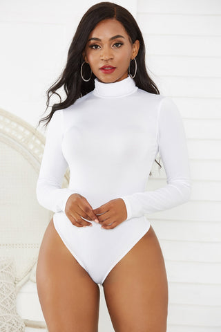 Shop Turtleneck Long Sleeve Bodysuit - High-Quality U.S. Made Women’s Fashion with Free & Fast Shipping