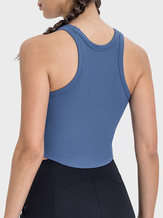 Shop Millennia Round Neck Racerback Active Tank - High-Quality U.S. Made Women’s Fashion with Free & Fast Shipping