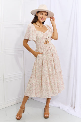 Shop HEYSON Let It Grow Full Size Floral Tiered Ruffle Midi Dress - High-Quality U.S. Made Women’s Fashion with Free & Fast Shipping