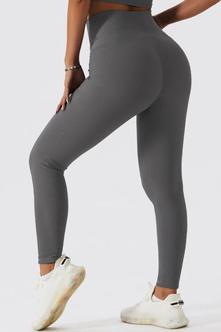 Shop Basic Bae Crossover Waist Active Leggings - High-Quality U.S. Made Women’s Fashion with Free & Fast Shipping