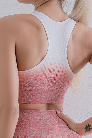 Shop Gradient Racerback Sports Bra - High-Quality U.S. Made Women’s Fashion with Free & Fast Shipping