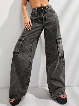 Shop Wide Leg Jeans with Pockets - High-Quality U.S. Made Women’s Fashion with Free & Fast Shipping