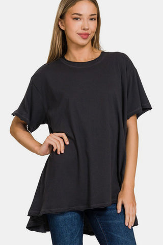 Shop Zenana Round Neck Short Sleeve T-Shirt - High-Quality U.S. Made Women’s Fashion with Free & Fast Shipping