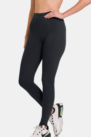 Shop Zenana Premium Microfiber High Waist Leggings - High-Quality U.S. Made Women’s Fashion with Free & Fast Shipping