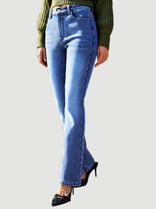 Shop Straight Leg Jeans with Pockets - High-Quality U.S. Made Women’s Fashion with Free & Fast Shipping