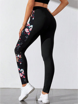 Shop Floral Print Wide Waistband Pants - High-Quality U.S. Made Women’s Fashion with Free & Fast Shipping