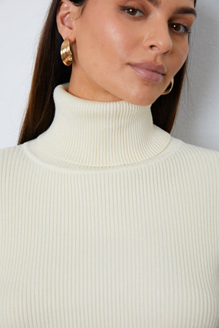 Shop Turtleneck Dropped Shoulder Top and Pants Sweater Set - High-Quality U.S. Made Women’s Fashion with Free & Fast Shipping