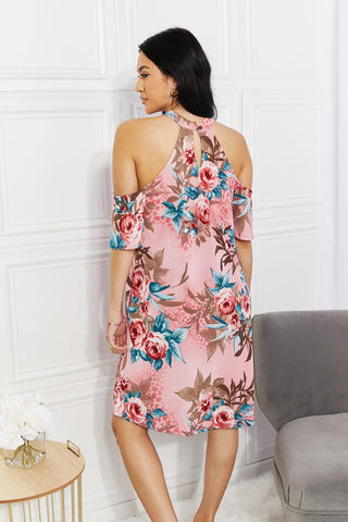 Shop Sew In Love Full Size Fresh-Cut Flowers Cold-Shoulder Dress - High-Quality U.S. Made Women’s Fashion with Free & Fast Shipping