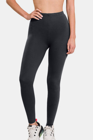 Shop Zenana Premium Microfiber High Waist Leggings - High-Quality U.S. Made Women’s Fashion with Free & Fast Shipping