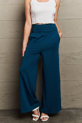 Shop Culture Code My Best Wish Full Size High Waisted Palazzo Pants - High-Quality U.S. Made Women’s Fashion with Free & Fast Shipping