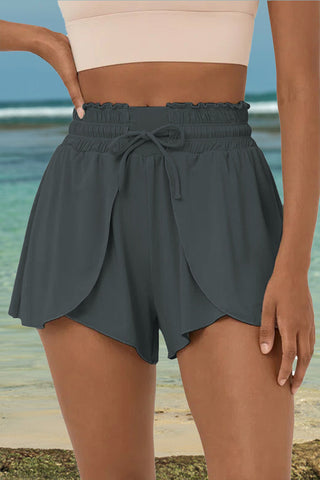 Shop Drawstring Elastic Waist Swim Shorts - High-Quality U.S. Made Women’s Fashion with Free Fast Shipping