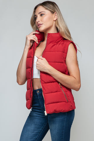 Shop Snobbish Zip Up Turtleneck Vest with Pockets - High-Quality U.S. Made Women’s Fashion with Free & Fast Shipping