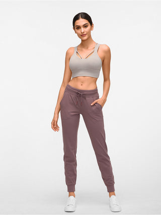 Shop Double Take Tied Joggers with Pockets - High-Quality U.S. Made Women’s Fashion with Free & Fast Shipping