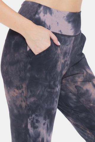 Shop Leggings Depot Tie-Dye High Waist Cropped Leggings - High-Quality U.S. Made Women’s Fashion with Free & Fast Shipping