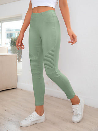 Shop Ribbed Detail Leggings - High-Quality U.S. Made Women’s Fashion with Free & Fast Shipping