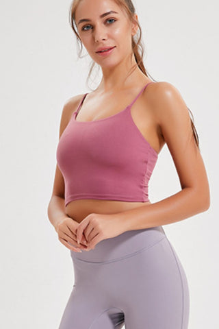 Shop Millennia Feel Like Skin Scoop Neck Sports Cami - High-Quality U.S. Made Women’s Fashion with Free & Fast Shipping