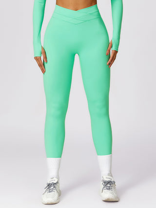 Shop Neon Green High Waist Active Leggings - High-Quality U.S. Made Women’s Fashion with Free & Fast Shipping