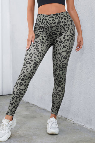 Shop Leopard Print Wide Waistband Leggings - High-Quality U.S. Made Women’s Fashion with Free & Fast Shipping