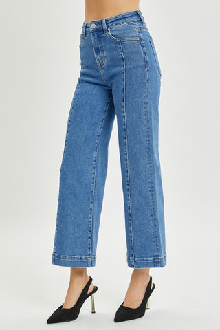 Shop RISEN Full Size High Rise Wide Leg Jeans - High-Quality U.S. Made Women’s Fashion with Free & Fast Shipping