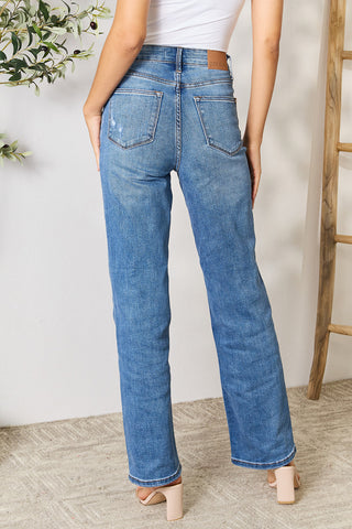 Shop Judy Blue Full Size High Waist Distressed Jeans - High-Quality U.S. Made Women’s Fashion with Free & Fast Shipping