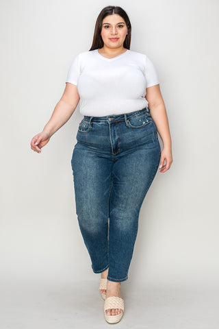 Shop Judy Blue Full Size Tummy Control High Waist Slim Jeans - High-Quality U.S. Made Women’s Fashion with Free & Fast Shipping