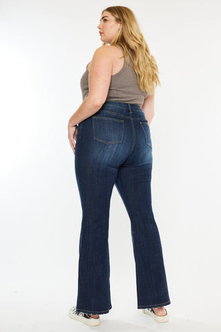 Shop Kancan Full Size Mid Rise Flare Jeans - High-Quality U.S. Made Women’s Fashion with Free & Fast Shipping