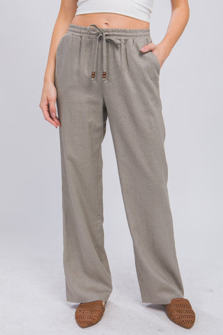 Shop Greystone Love Tree Drawstring Wide Leg Pants - High-Quality U.S. Made Women’s Fashion with Free & Fast Shipping