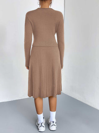 Shop Rib-Knit Sweater and Skirt Set - High-Quality U.S. Made Women’s Fashion with Free Fast Shipping