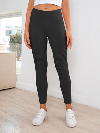 Shop Ribbed Detail Leggings - High-Quality U.S. Made Women’s Fashion with Free & Fast Shipping