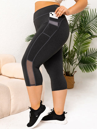 Shop Dark Gray Plus Size Pocketed High Waist Active Leggings - High-Quality U.S. Made Women’s Fashion with Free & Fast Shipping