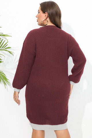 Shop Plus Size Long Sleeve Sweater Dress - High-Quality U.S. Made Women’s Fashion with Free & Fast Shipping