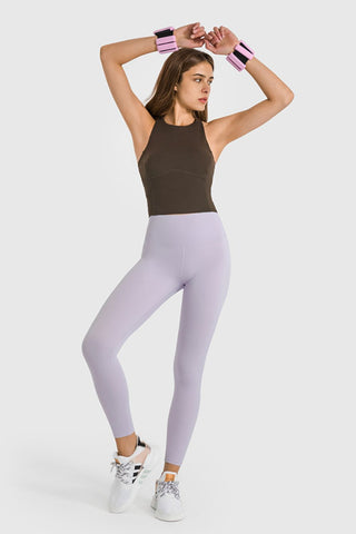 Shop High Waist Ankle-Length Yoga Leggings - High-Quality U.S. Made Women’s Fashion with Free & Fast Shipping