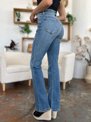 Shop Judy Blue Full Size Mid-Rise Waist Straight Jeans - High-Quality U.S. Made Women’s Fashion with Free & Fast Shipping