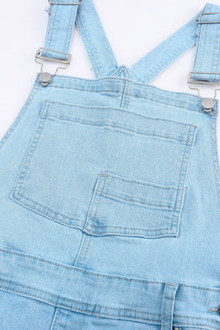 Shop Distressed Denim Overalls with Pockets - High-Quality U.S. Made Women’s Fashion with Free & Fast Shipping