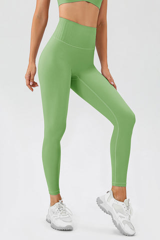 Shop Mid Green High Waistband Active Leggings - High-Quality U.S. Made Women’s Fashion with Free & Fast Shipping