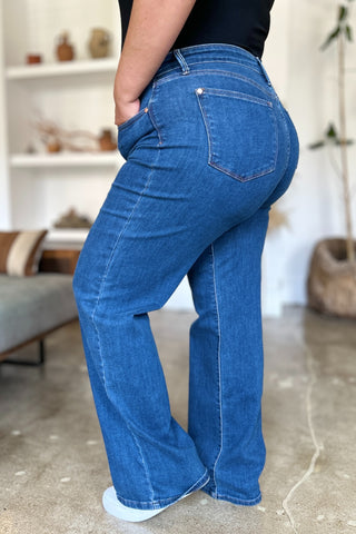 Shop Judy Blue Full Size High Rise Straight Jeans - High-Quality U.S. Made Women’s Fashion with Free & Fast Shipping