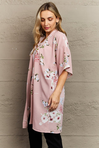 Shop Justin Taylor Aurora Rose Floral Kimono - High-Quality U.S. Made Women’s Fashion with Free & Fast Shipping