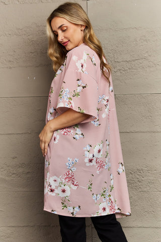 Shop Justin Taylor Aurora Rose Floral Kimono - High-Quality U.S. Made Women’s Fashion with Free & Fast Shipping